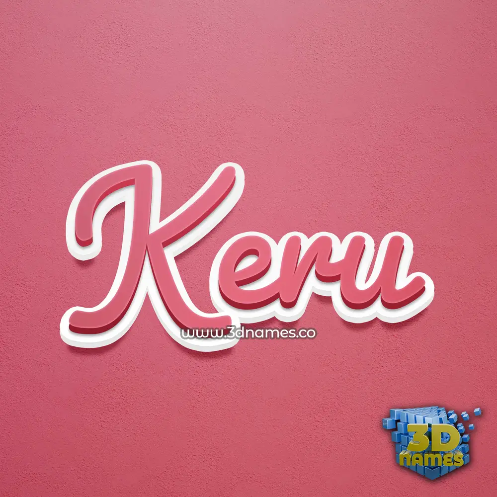 keru in Red Scribble style - 3D name wallpaper keru in Red Scribble style - 3D name wallpaper