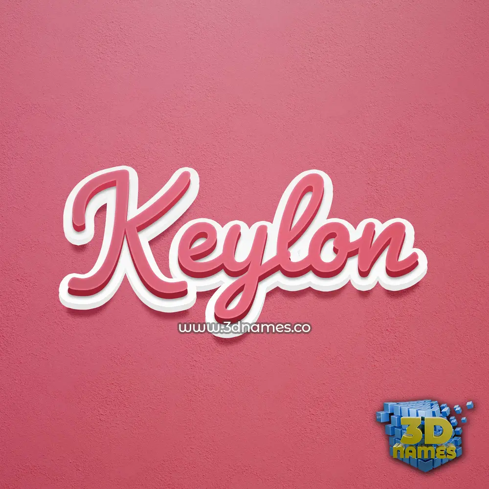 keylon in Red Scribble style - 3D name wallpaper