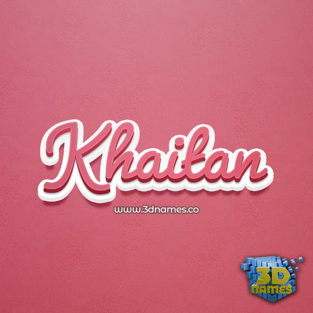 khaitan in Red Scribble style - 3D name wallpaper
