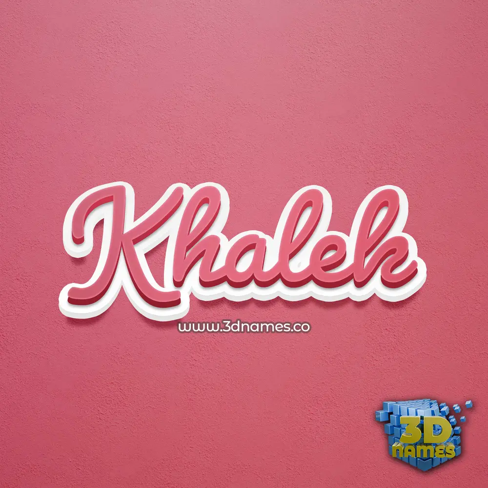 khalek in Red Scribble style - 3D name wallpaper khalek in Red Scribble style - 3D name wallpaper