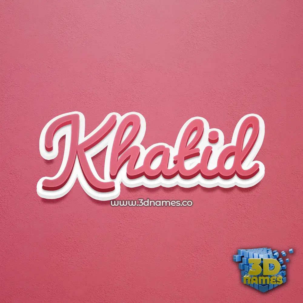 khatid in Red Scribble style - 3D name wallpaper khatid in Red Scribble style - 3D name wallpaper