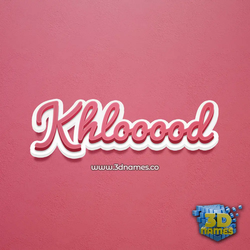 khlooood in Red Scribble style - 3D name wallpaper khlooood in Red Scribble style - 3D name wallpaper