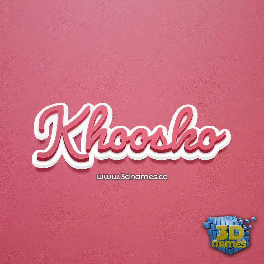 khoosko in Red Scribble style - 3D name wallpaper