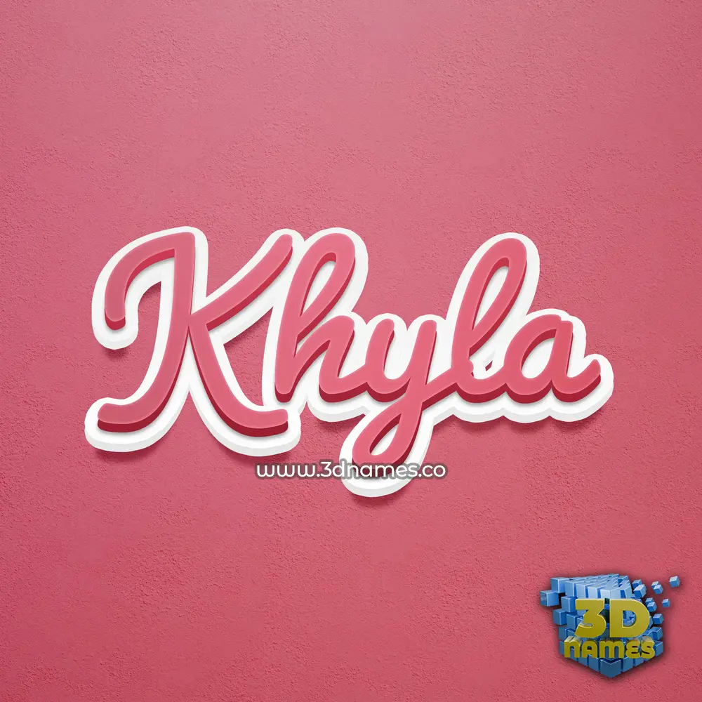 khyla in Red Scribble style - 3D name wallpaper