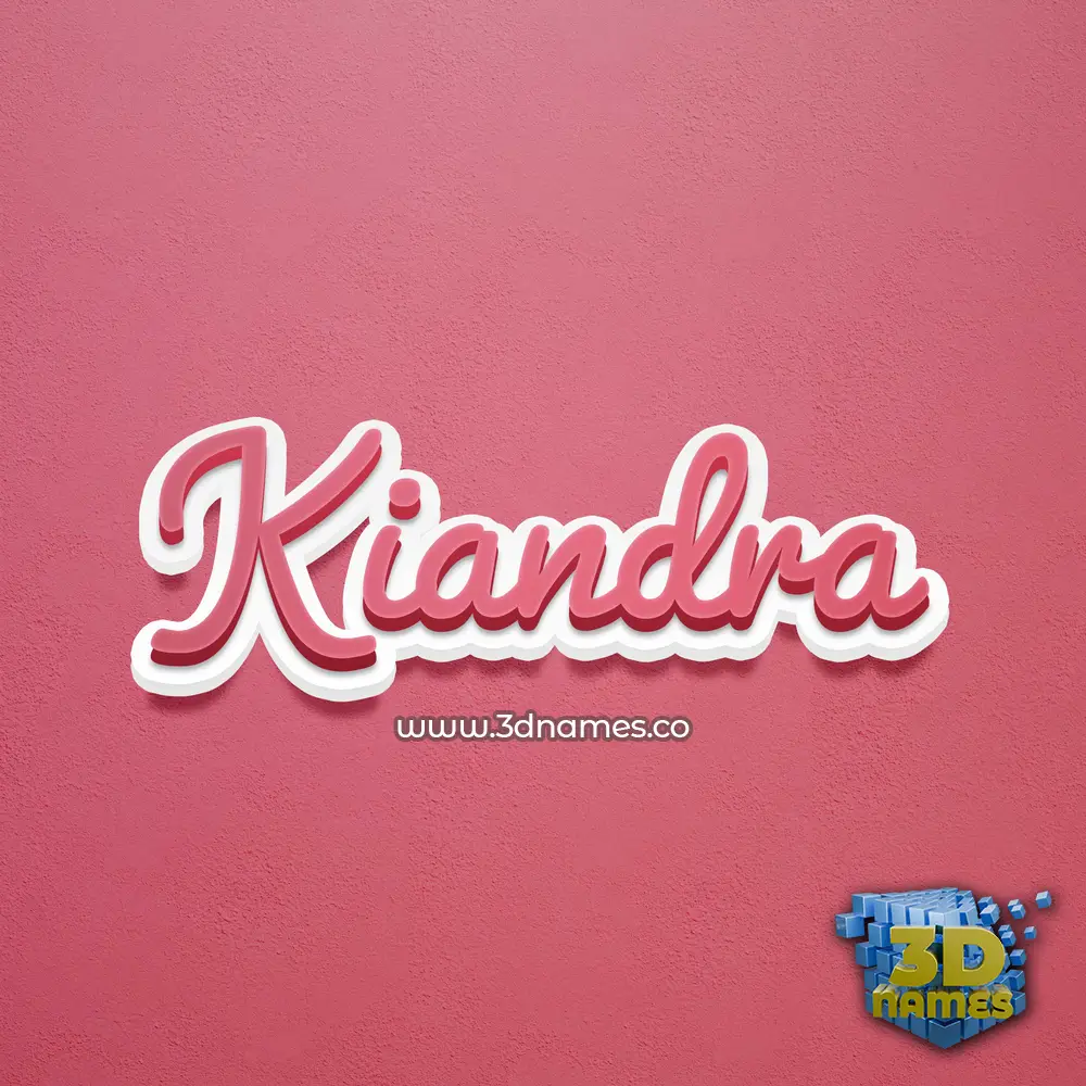 kiandra in Red Scribble style - 3D name wallpaper