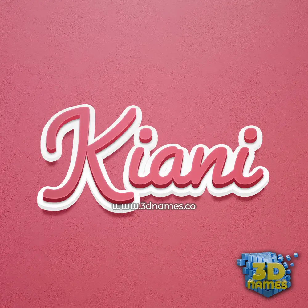 kiani in Red Scribble style - 3D name wallpaper kiani in Red Scribble style - 3D name wallpaper