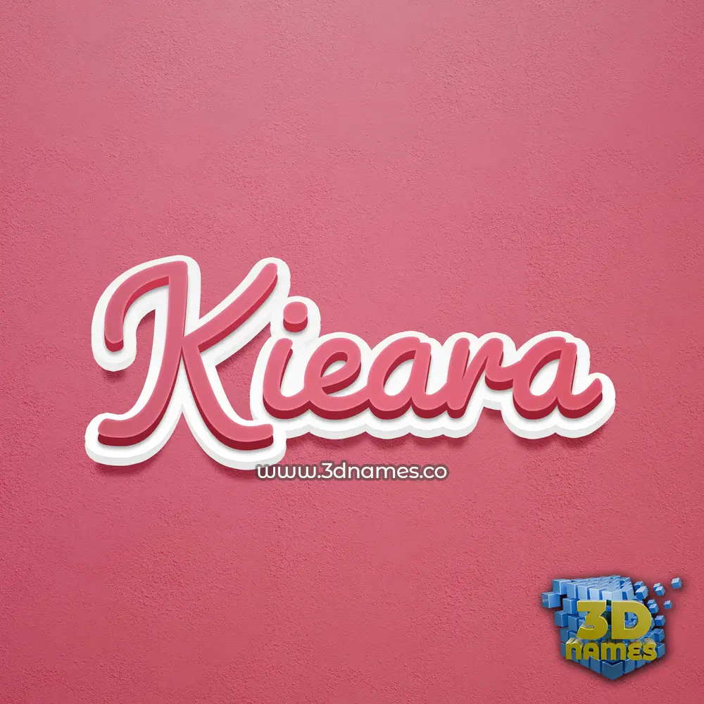 kieara in Red Scribble style - 3D name wallpaper