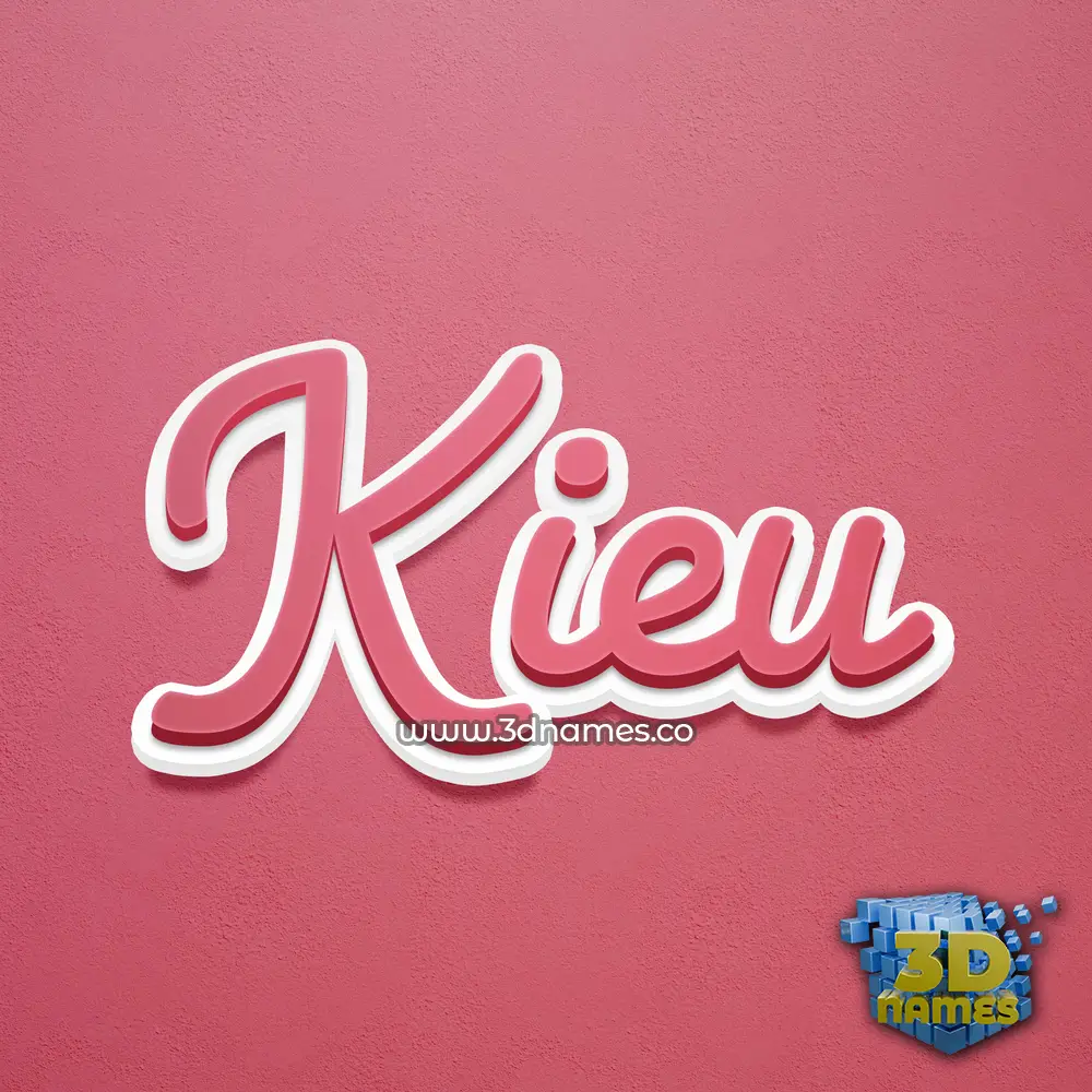 kieu in Red Scribble style - 3D name wallpaper kieu in Red Scribble style - 3D name wallpaper