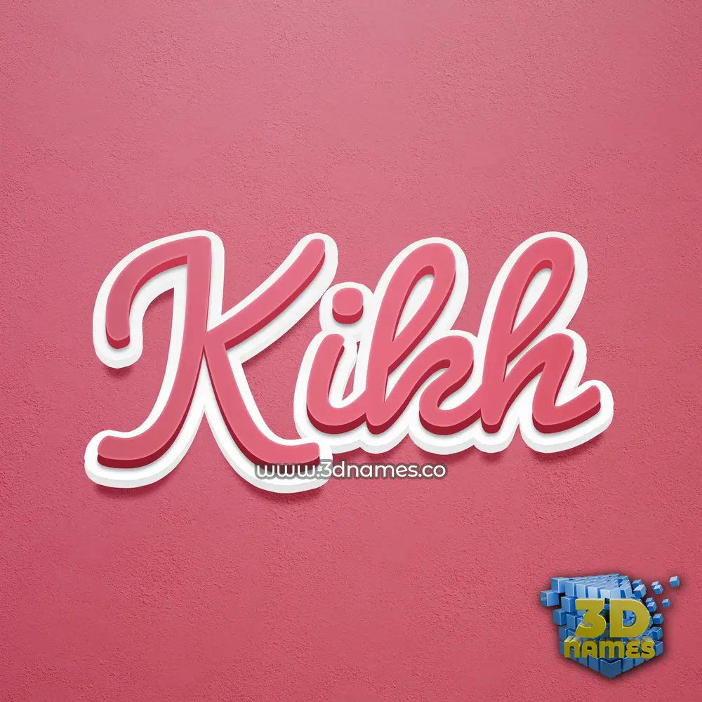 kikh in Red Scribble style - 3D name wallpaper kikh in Red Scribble style - 3D name wallpaper