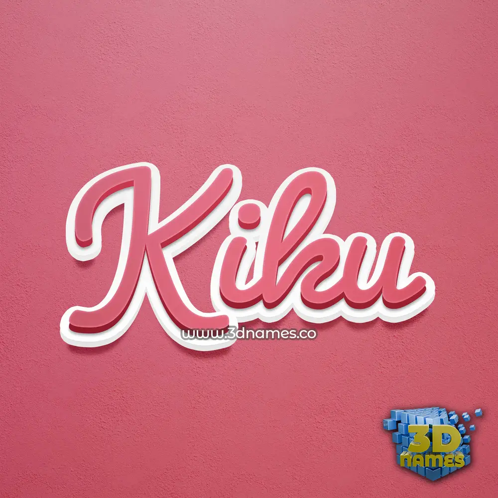 kiku in Red Scribble style - 3D name wallpaper kiku in Red Scribble style - 3D name wallpaper