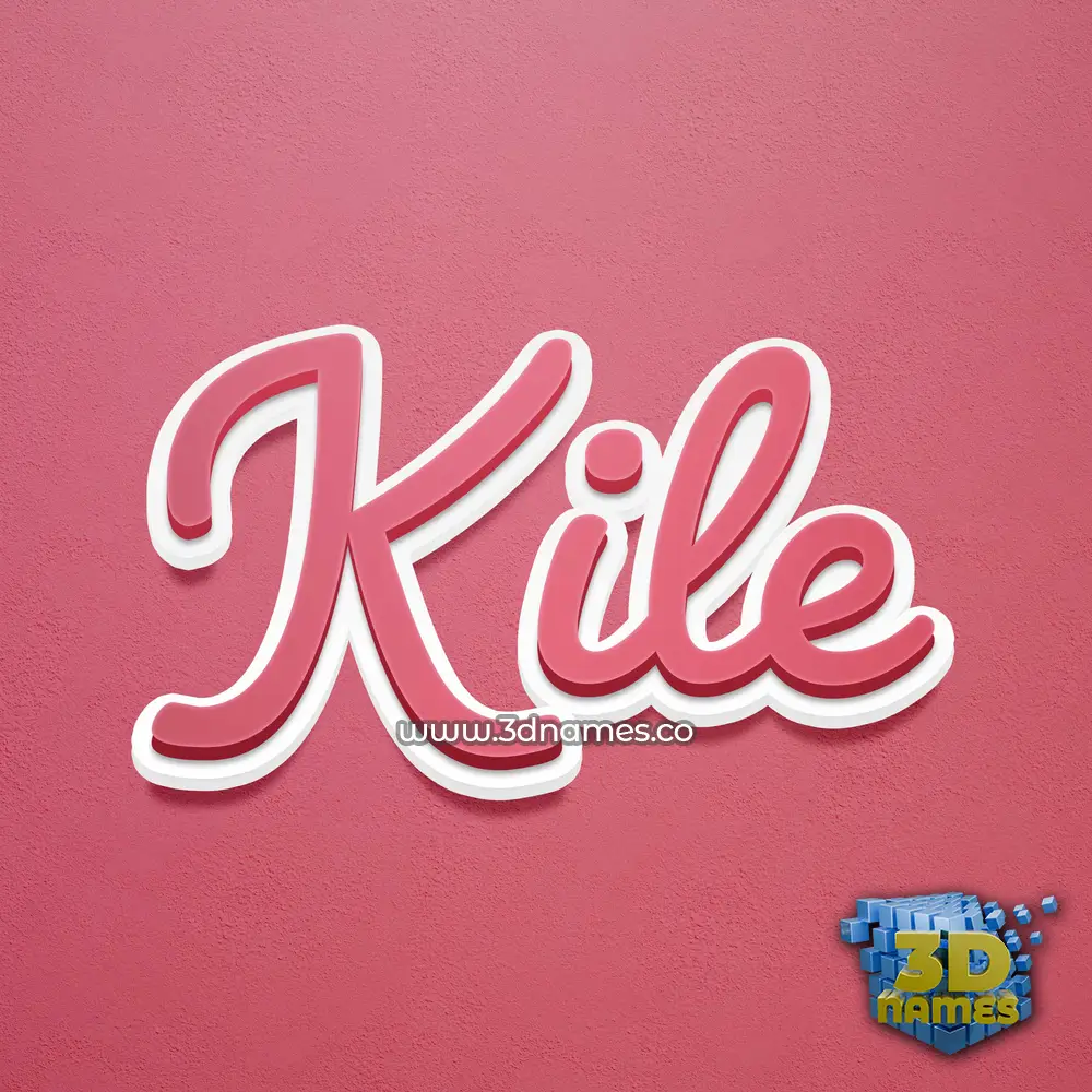 kile in Red Scribble style - 3D name wallpaper kile in Red Scribble style - 3D name wallpaper