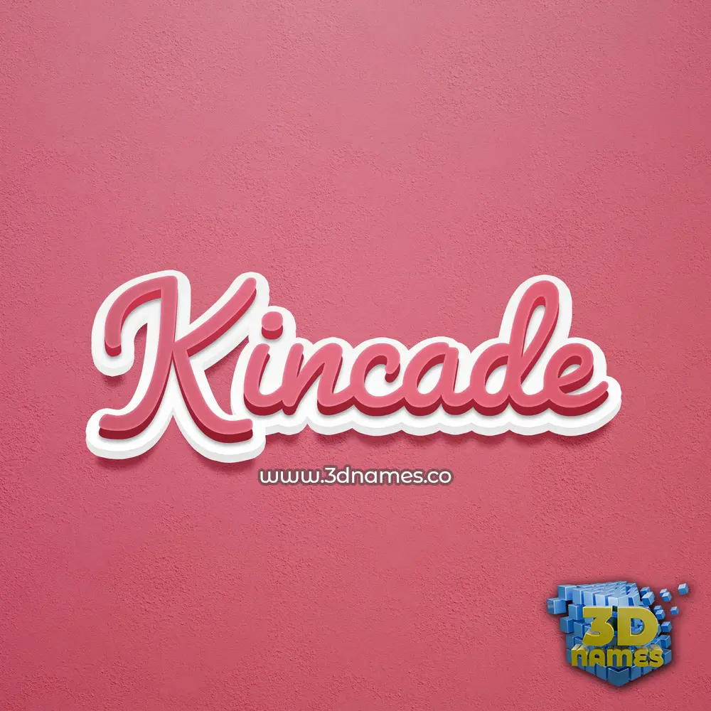 kincade in Red Scribble style - 3D name wallpaper