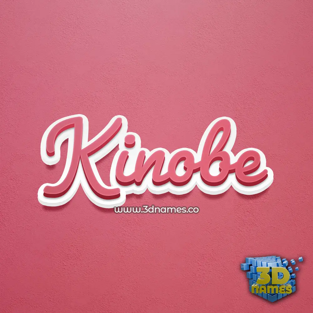 kinobe in Red Scribble style - 3D name wallpaper