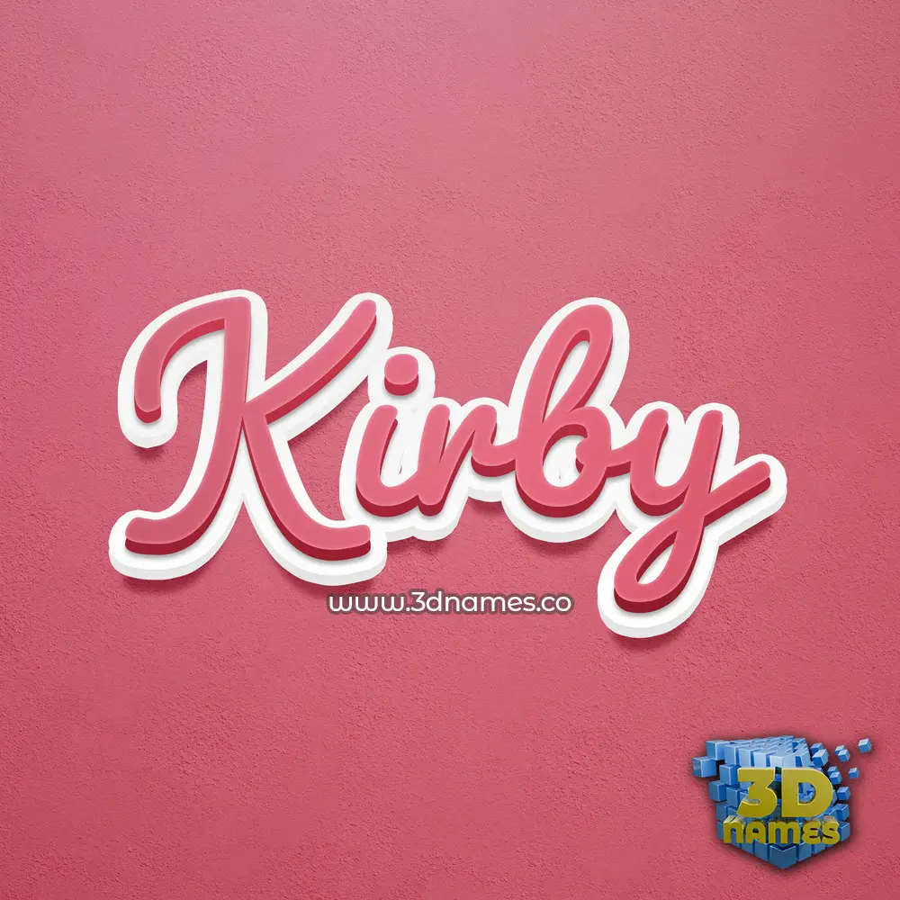 kirby in Red Scribble style - 3D name wallpaper kirby in Red Scribble style - 3D name wallpaper