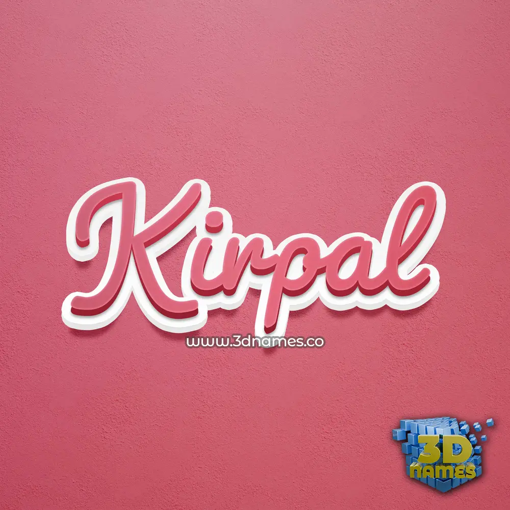 kirpal in Red Scribble style - 3D name wallpaper