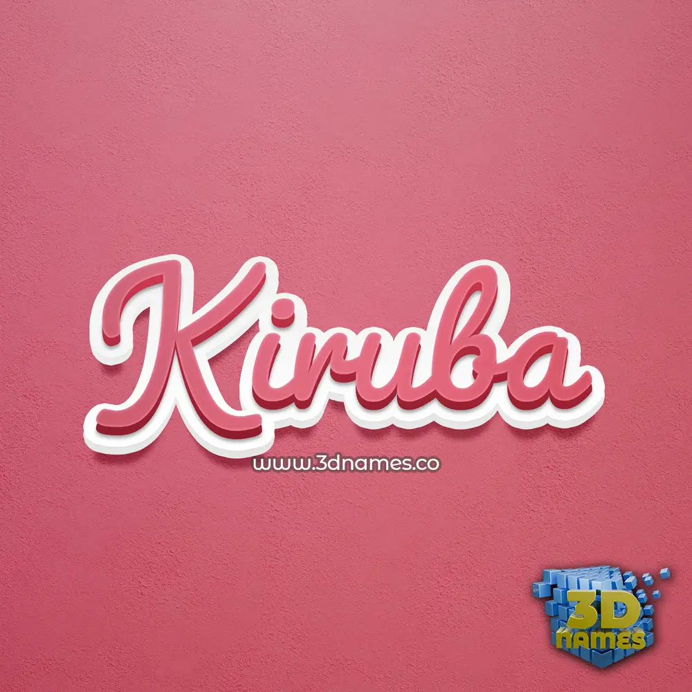 kiruba in Red Scribble style - 3D name wallpaper kiruba in Red Scribble style - 3D name wallpaper