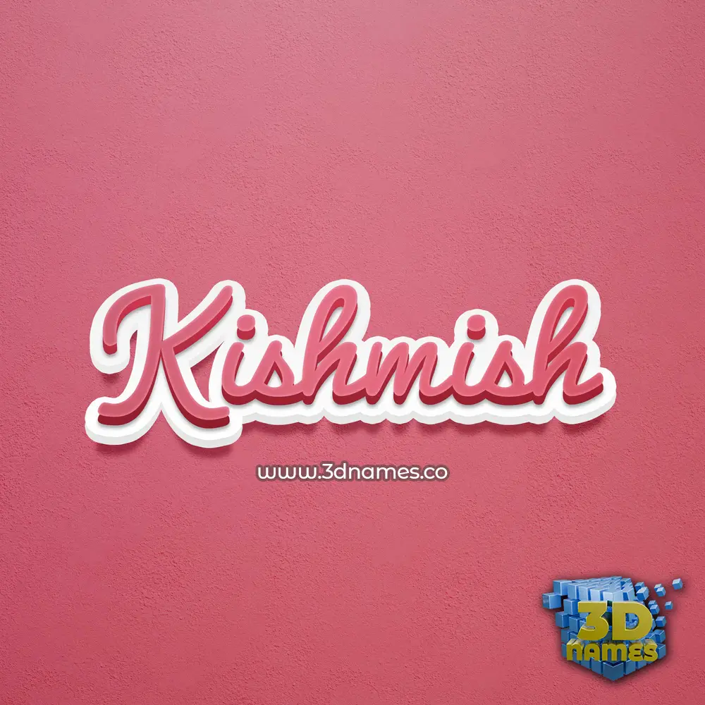 kishmish in Red Scribble style - 3D name wallpaper kishmish in Red Scribble style - 3D name wallpaper