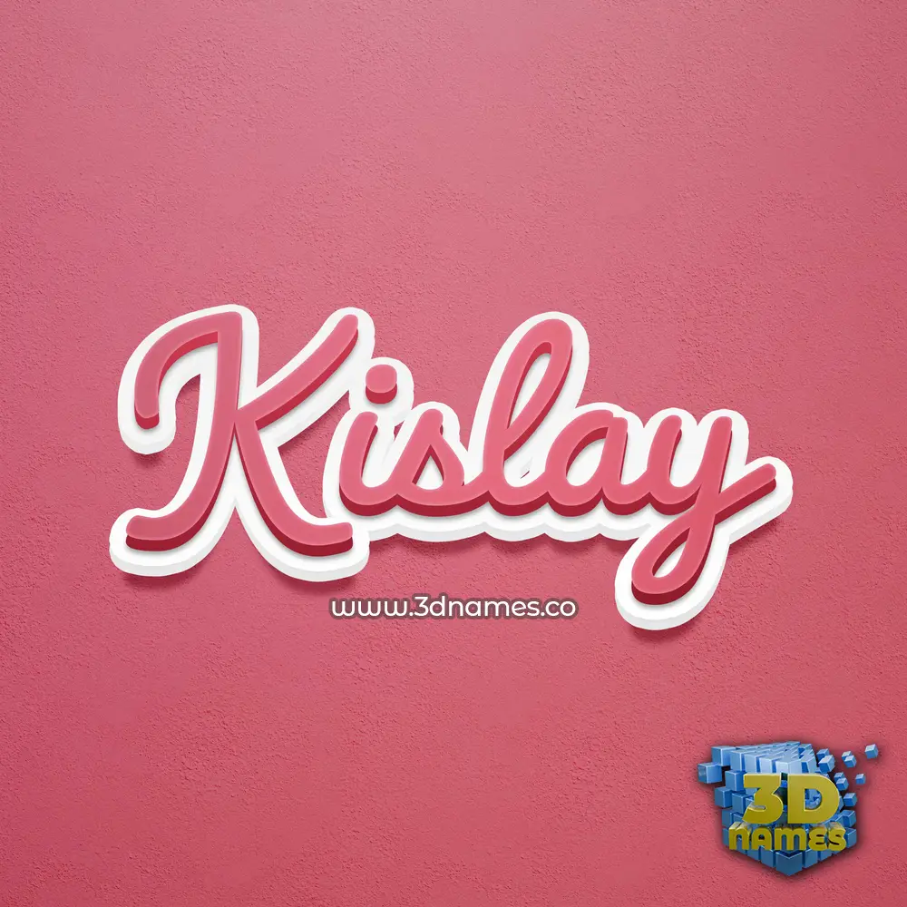 kislay in Red Scribble style - 3D name wallpaper