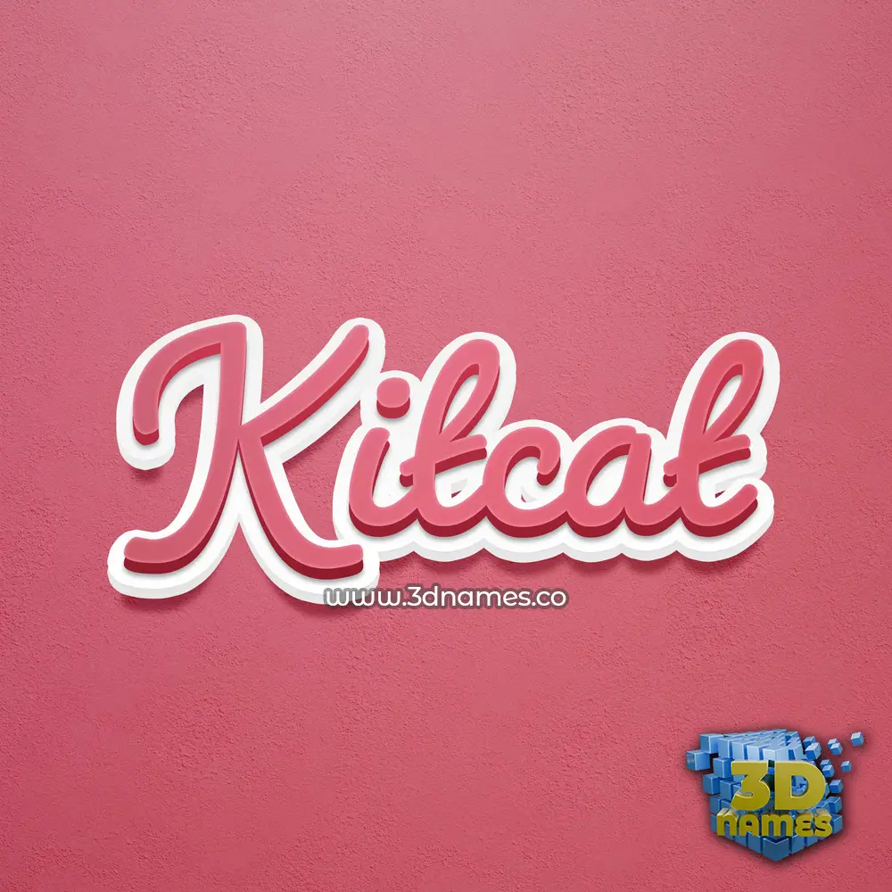kitcat in Red Scribble style - 3D name wallpaper kitcat in Red Scribble style - 3D name wallpaper