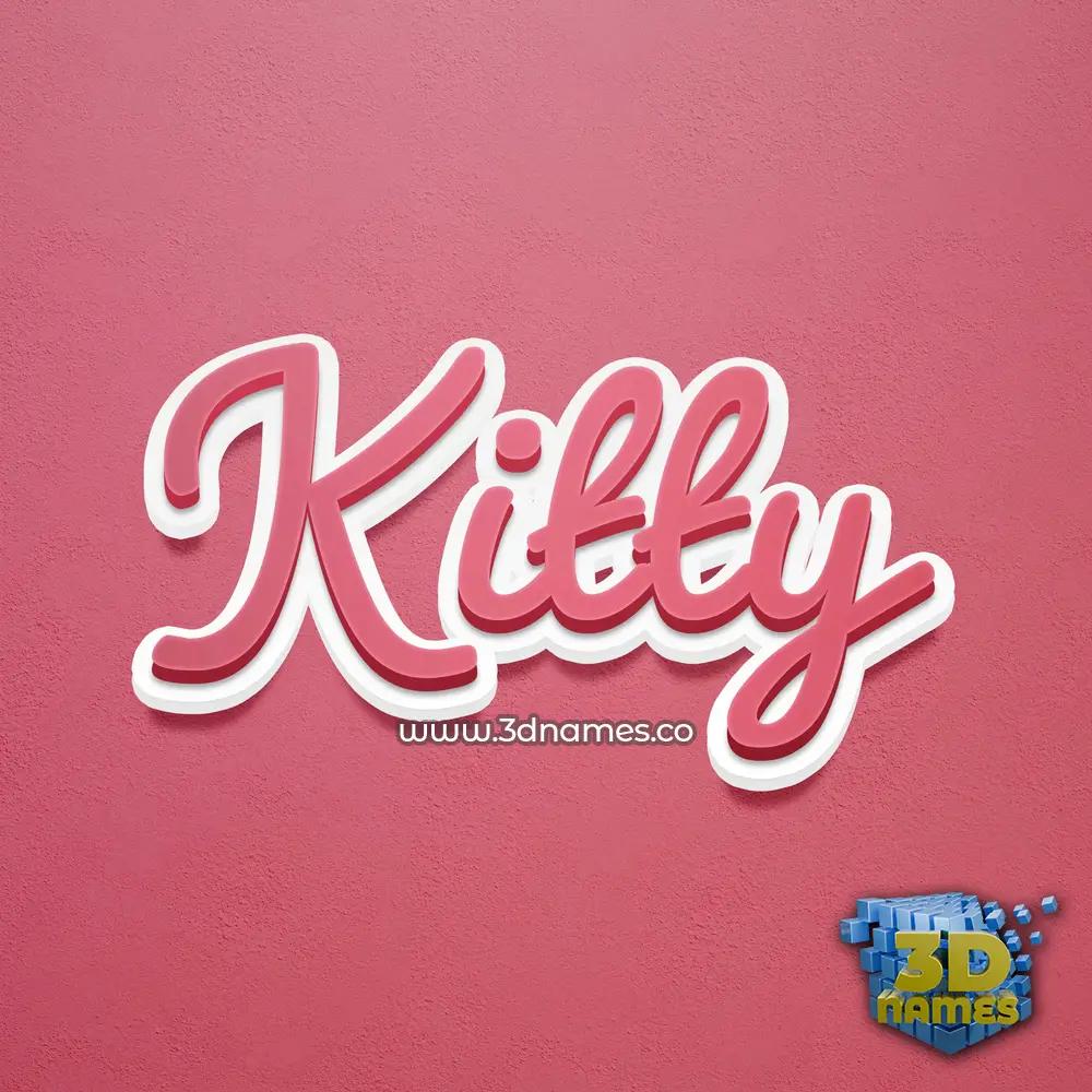 kitty in Red Scribble style - 3D name wallpaper kitty in Red Scribble style - 3D name wallpaper