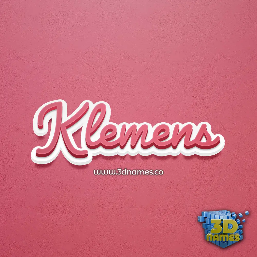 klemens in Red Scribble style - 3D name wallpaper klemens in Red Scribble style - 3D name wallpaper