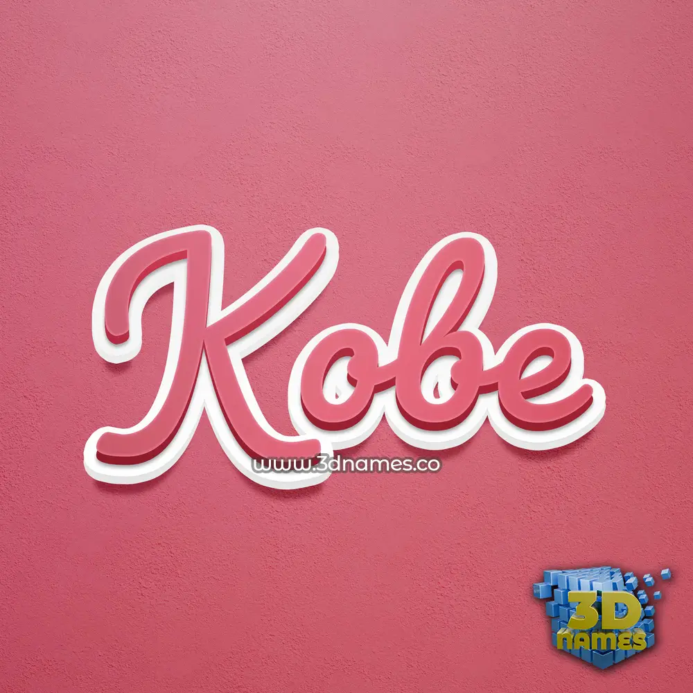 kobe in Red Scribble style - 3D name wallpaper kobe in Red Scribble style - 3D name wallpaper
