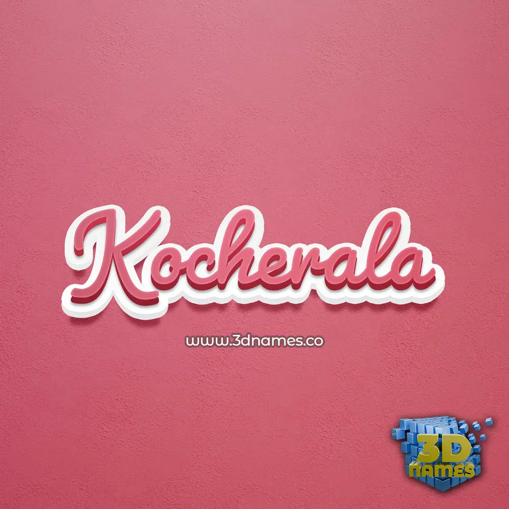 kocherala in Red Scribble style - 3D name wallpaper kocherala in Red Scribble style - 3D name wallpaper