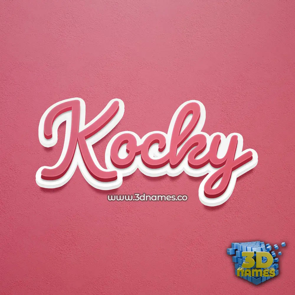 kocky in Red Scribble style - 3D name wallpaper kocky in Red Scribble style - 3D name wallpaper