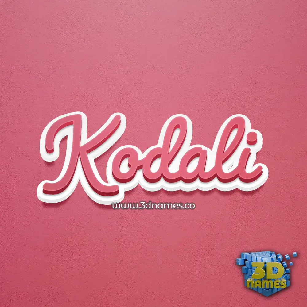 kodali in Red Scribble style - 3D name wallpaper