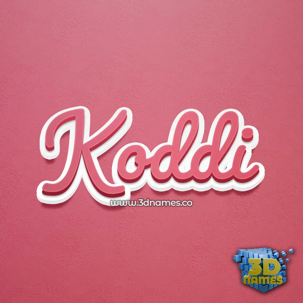 koddi in Red Scribble style - 3D name wallpaper koddi in Red Scribble style - 3D name wallpaper