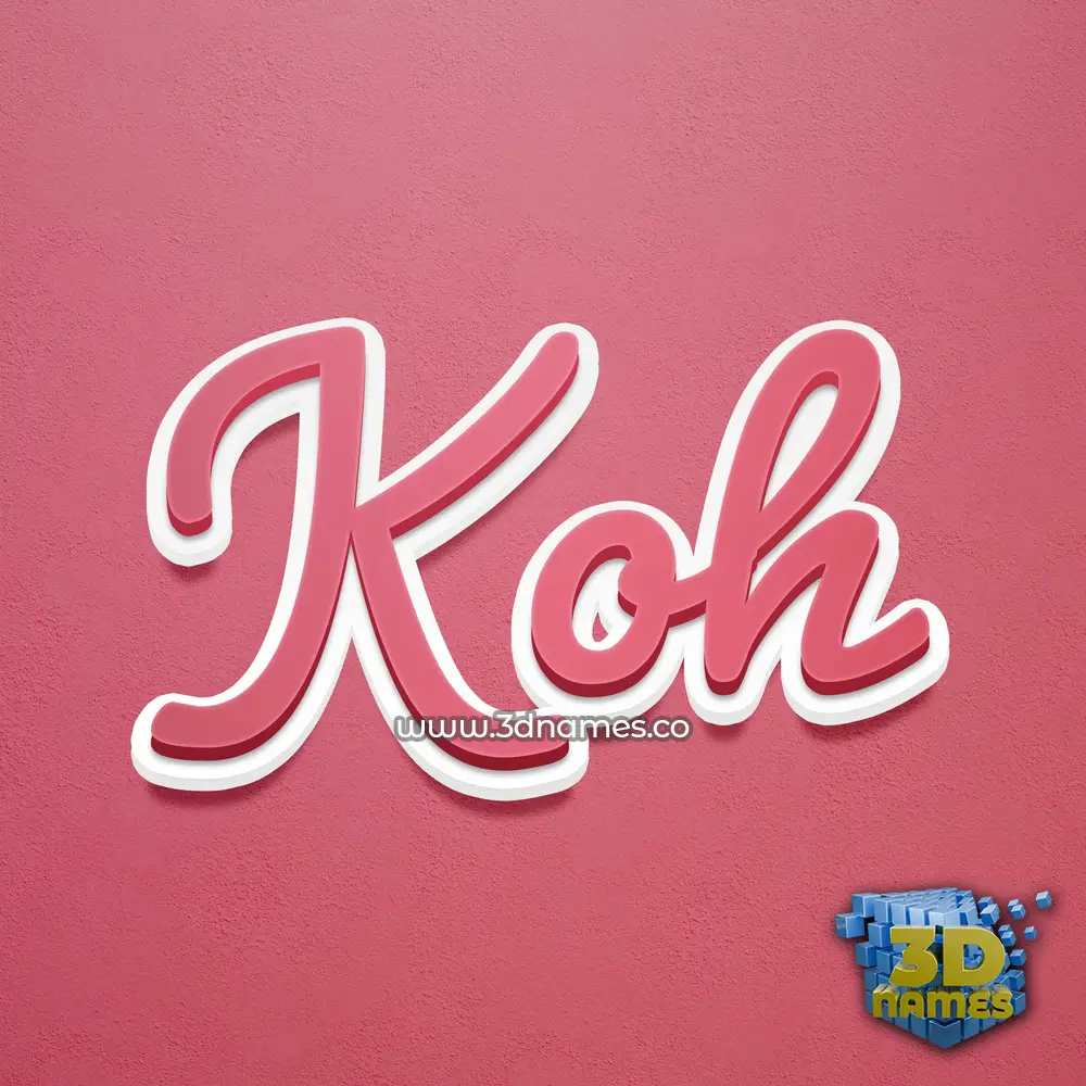 koh in Red Scribble style - 3D name wallpaper koh in Red Scribble style - 3D name wallpaper