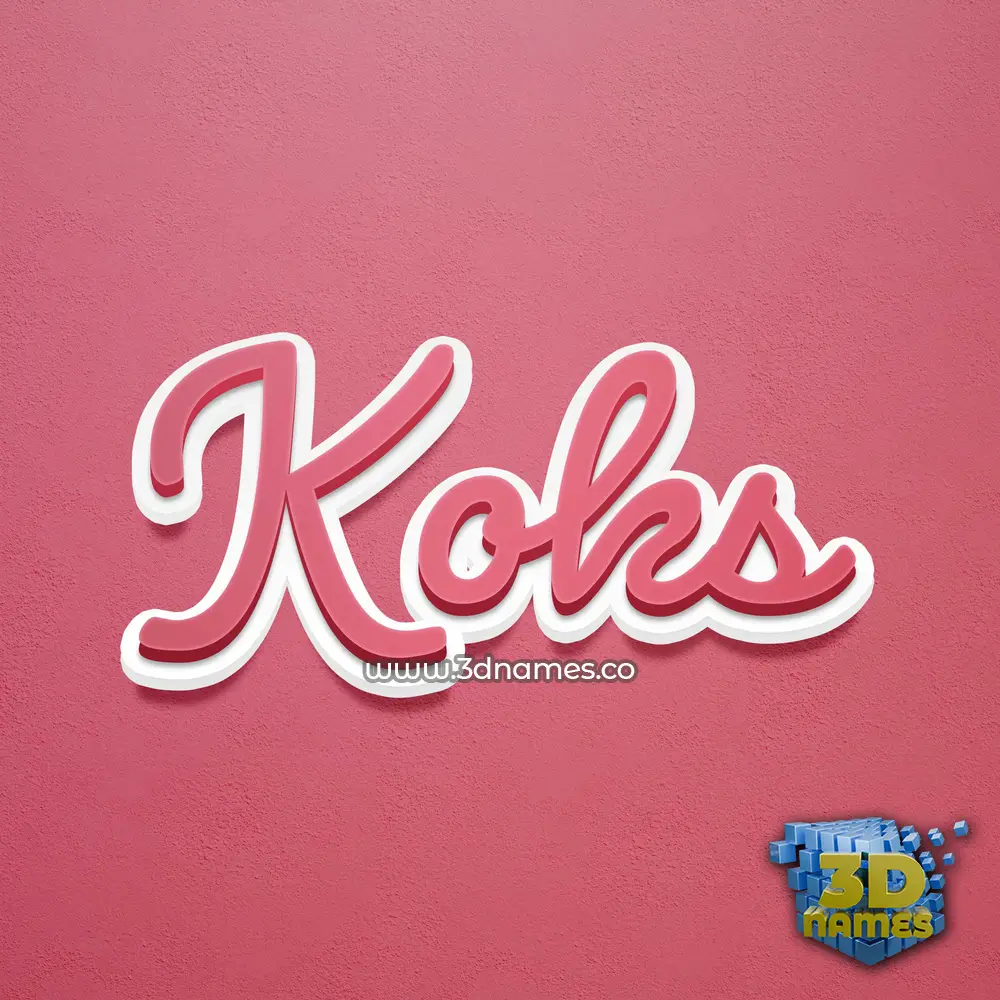 koks in Red Scribble style - 3D name wallpaper koks in Red Scribble style - 3D name wallpaper