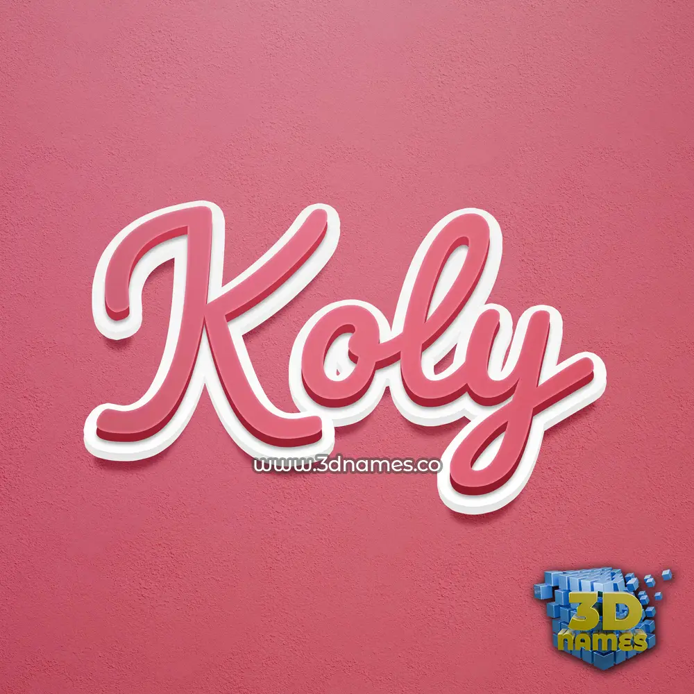 koly in Red Scribble style - 3D name wallpaper koly in Red Scribble style - 3D name wallpaper