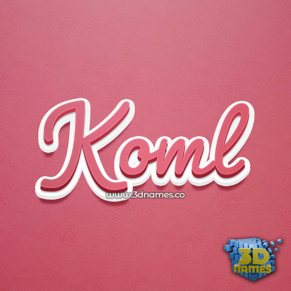 koml in Red Scribble style - 3D name wallpaper koml in Red Scribble style - 3D name wallpaper