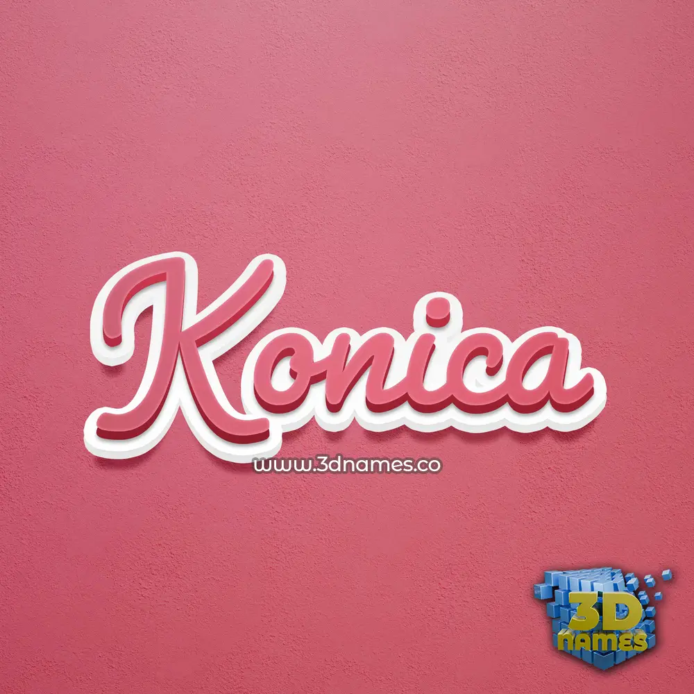 konica in Red Scribble style - 3D name wallpaper konica in Red Scribble style - 3D name wallpaper
