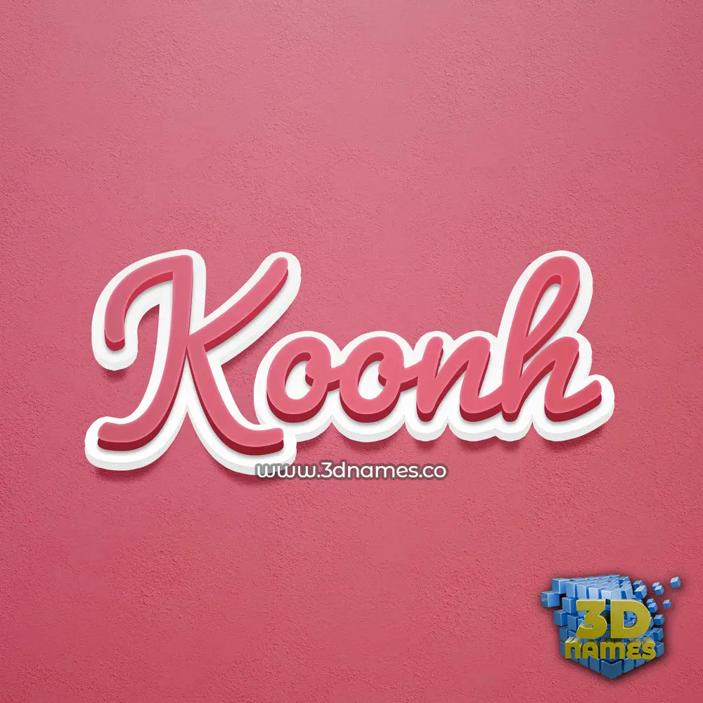 koonh in Red Scribble style - 3D name wallpaper koonh in Red Scribble style - 3D name wallpaper