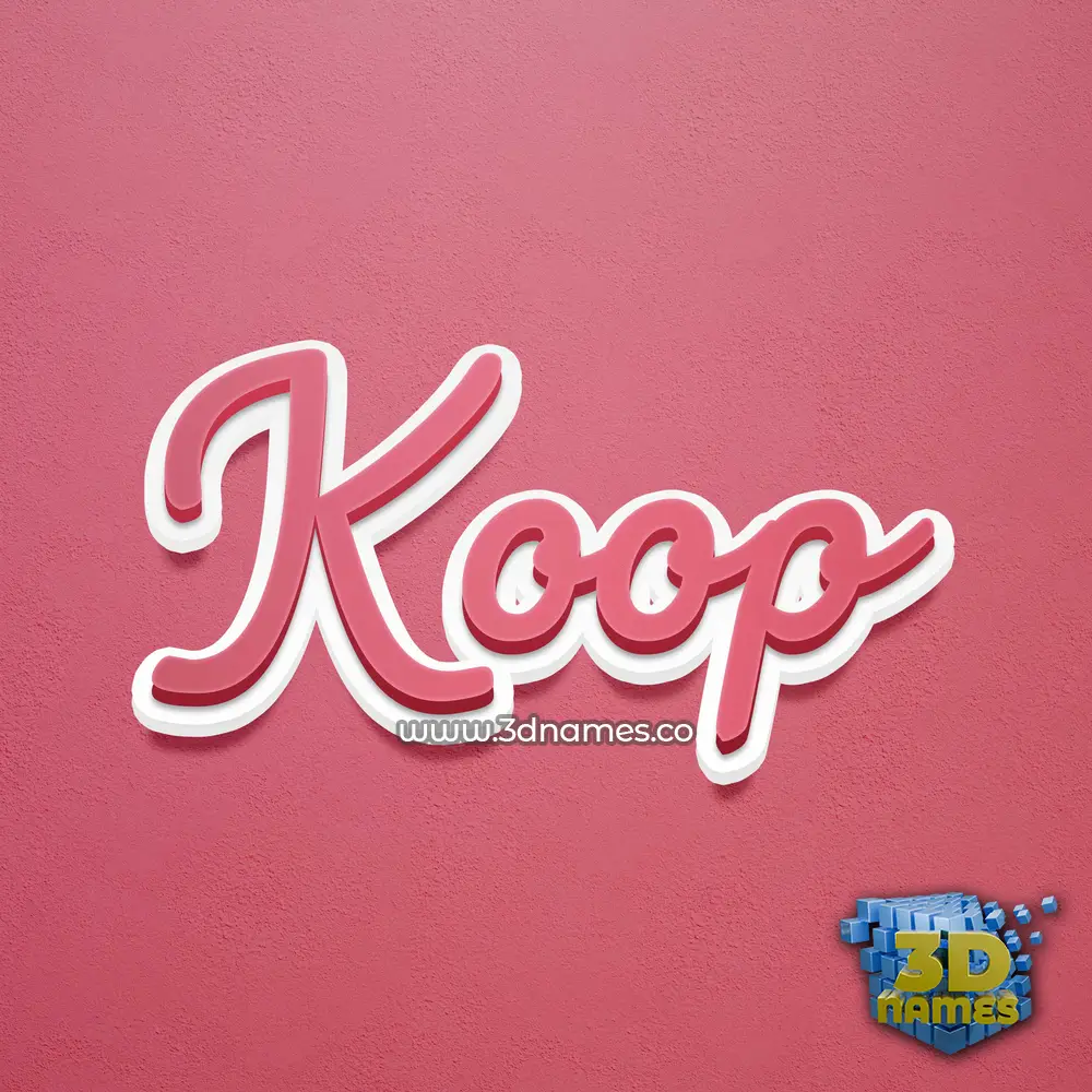 koop in Red Scribble style - 3D name wallpaper koop in Red Scribble style - 3D name wallpaper