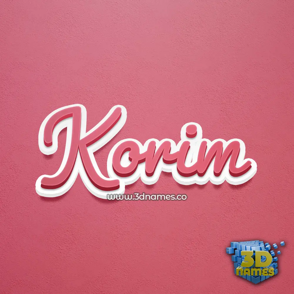 korim in Red Scribble style - 3D name wallpaper korim in Red Scribble style - 3D name wallpaper
