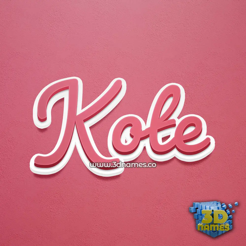 kote in Red Scribble style - 3D name wallpaper kote in Red Scribble style - 3D name wallpaper