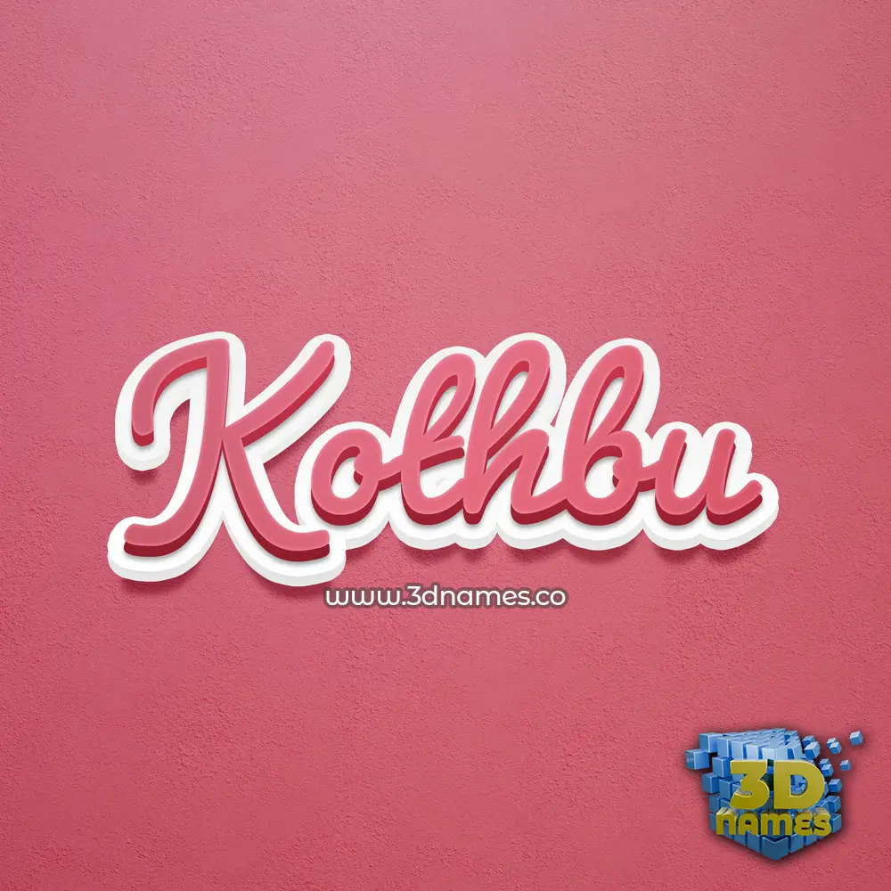 kothbu in Red Scribble style - 3D name wallpaper kothbu in Red Scribble style - 3D name wallpaper