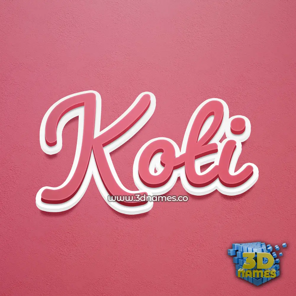 koti in Red Scribble style - 3D name wallpaper koti in Red Scribble style - 3D name wallpaper