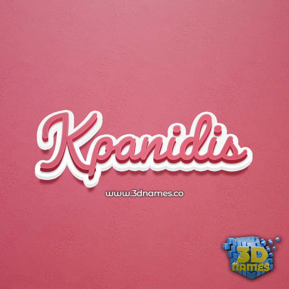 kpanidis in Red Scribble style - 3D name wallpaper