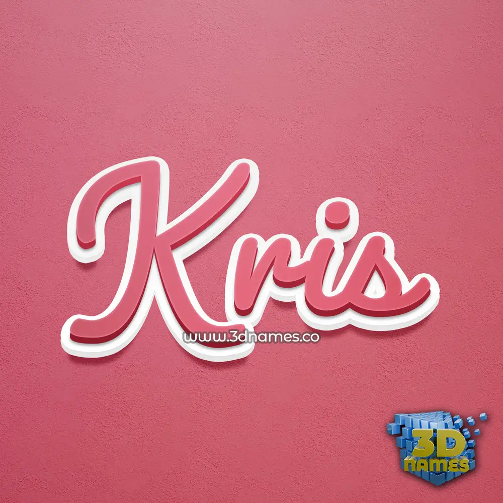 kris in Red Scribble style - 3D name wallpaper kris in Red Scribble style - 3D name wallpaper