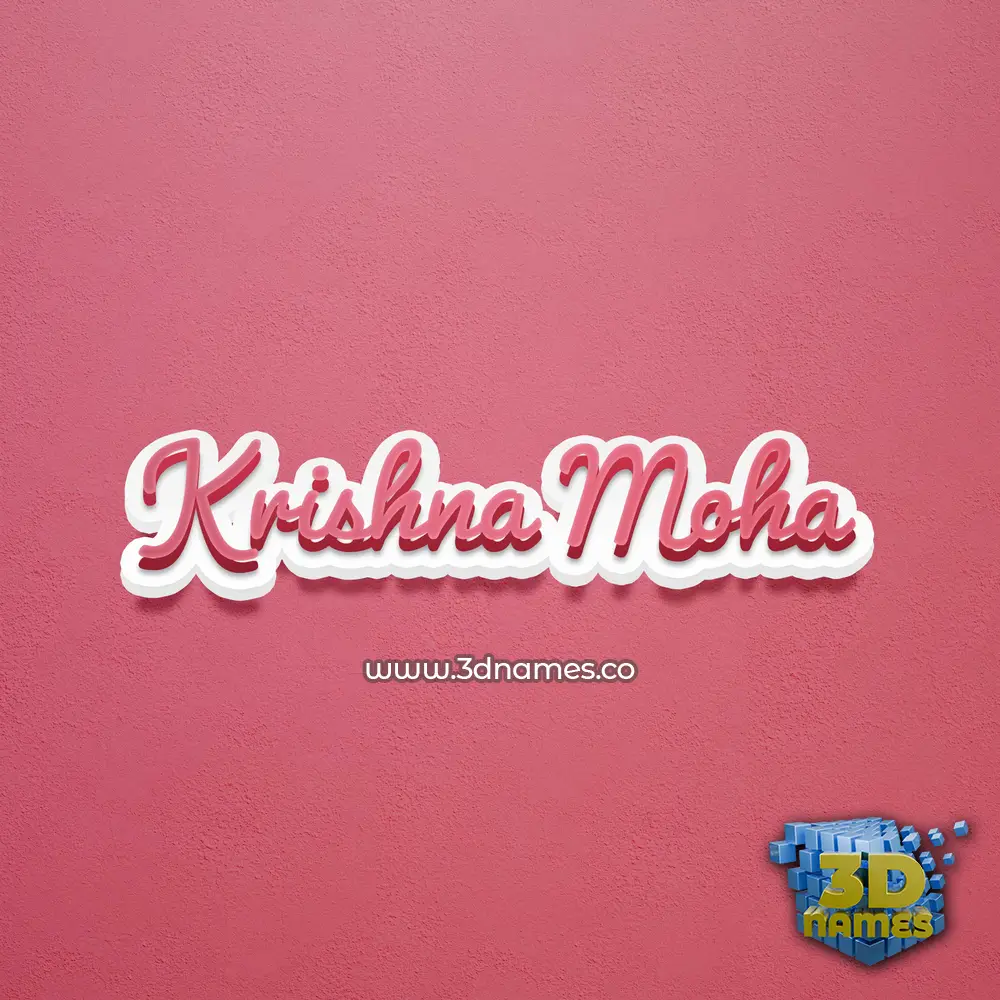 krishna moha in Red Scribble style - 3D name wallpaper krishna moha in Red Scribble style - 3D name wallpaper