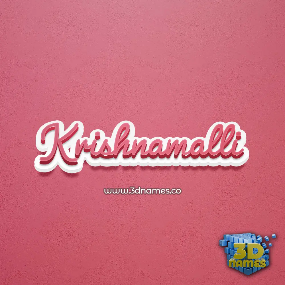 krishnamalli in Red Scribble style - 3D name wallpaper krishnamalli in Red Scribble style - 3D name wallpaper
