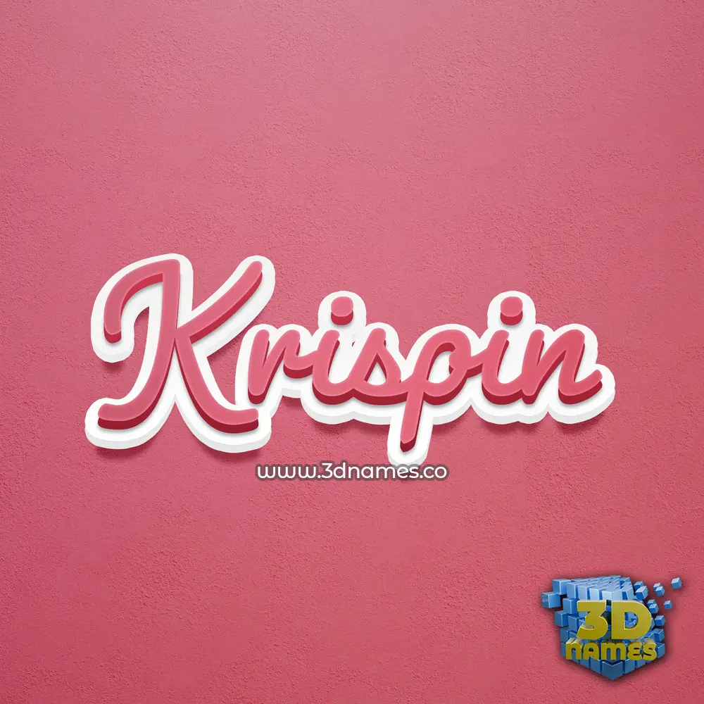 krispin in Red Scribble style - 3D name wallpaper
