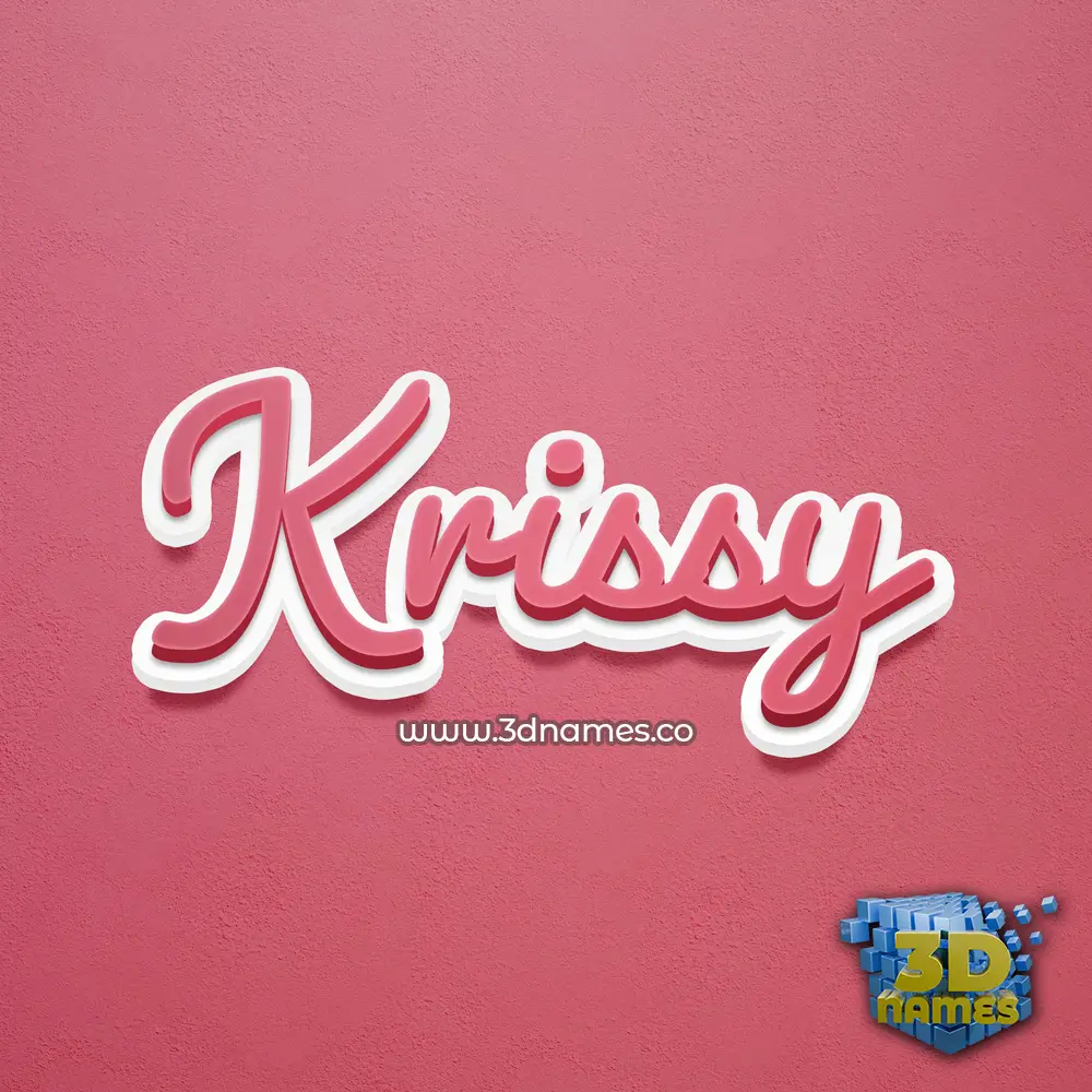 krissy in Red Scribble style - 3D name wallpaper