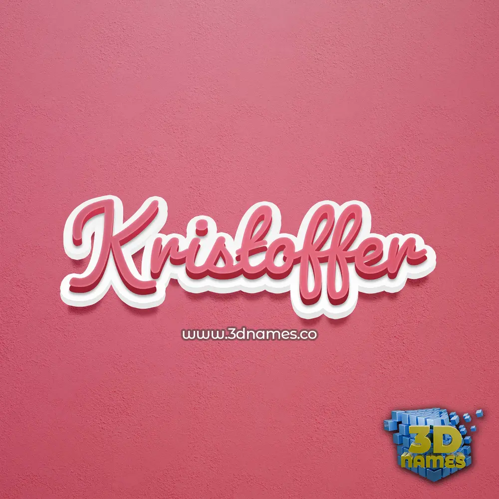 kristoffer in Red Scribble style - 3D name wallpaper