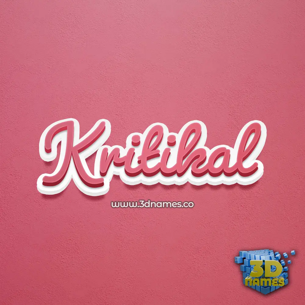kritikal in Red Scribble style - 3D name wallpaper kritikal in Red Scribble style - 3D name wallpaper