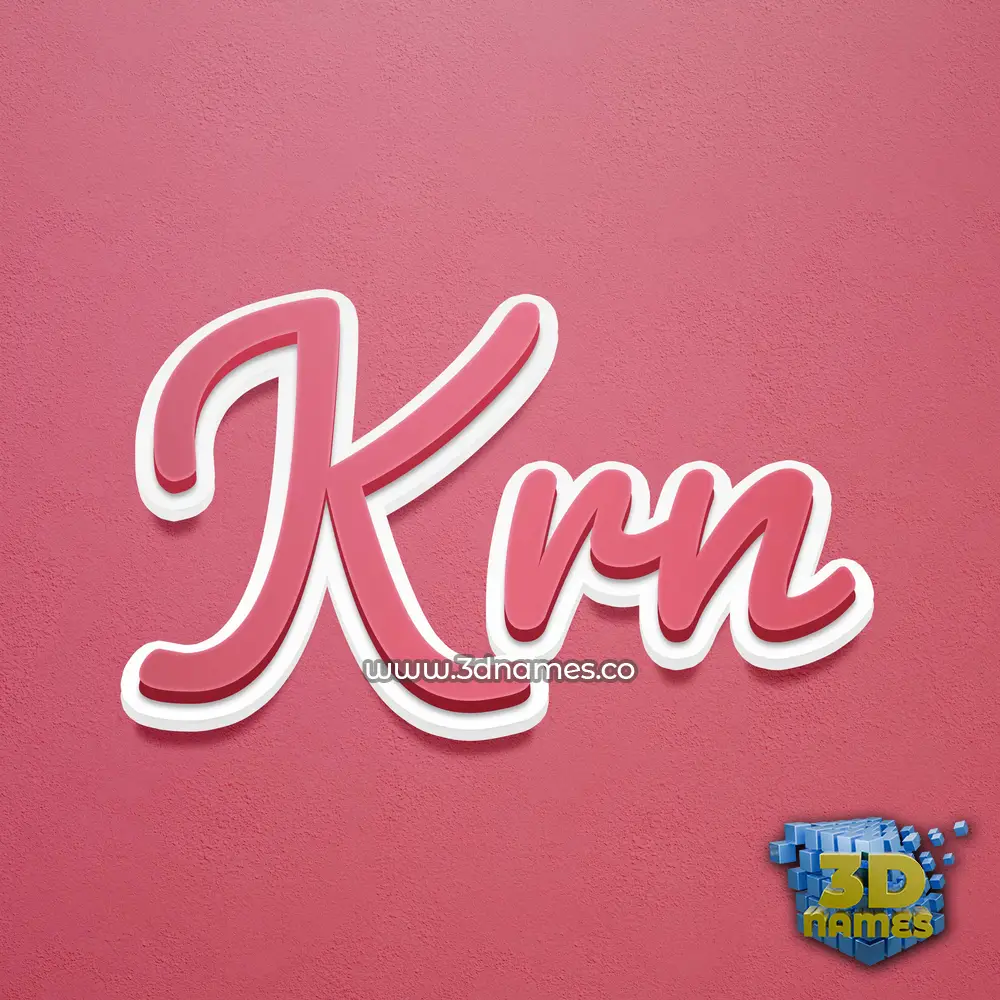 krn in Red Scribble style - 3D name wallpaper krn in Red Scribble style - 3D name wallpaper